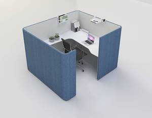 Nội thất thương mại Bàn làm việc bàn điều hành nội thất văn phòng đầy đủ bộ phân vùng văn phòng 6 chỗ ngồi văn phòng máy trạm bàn - Product Image 2