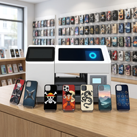 Impresora UV para Carcasas de Teléfono Reeleyin A5, para Tiendas de Teléfonos, con Escaneo de Código por Aplicación H5, Impresora Plana con Pantalla Táctil y PC