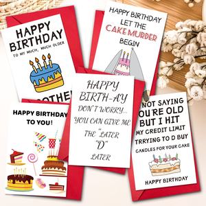 Carte de vœux imprimée sur papier couché vierge avec enveloppe et message amusant de vœux d'<span class=keywords><strong>anniversaire</strong></span>, message de bénédiction parodique - Product Image 2