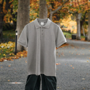Polo pour homme en coton lourd 100 %, logo personnalisé, uniforme décontracté, tee-shirt de golf tricoté à manches courtes - Product Image 3