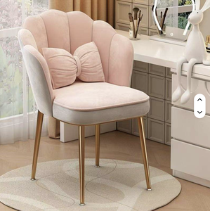 <b>Light</b> Luxury High-end Cosmetic Chair Household Bedroom Backrest Chair Simple Nail Dressing Table - Product Image 6
