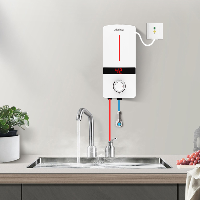 Calentador De Agua Eléctrico Instantáneo De 5.5 KW Para Cocina O Lavabo - 220V, Control Táctil LED