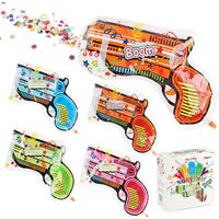 Pistolet à feu d'artifice automatique gonflable, accessoires de fête de remise des diplômes d'anniversaire, jouet de tir au pistolet à confettis, vente en gros