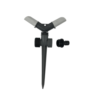 Arroseur de pelouse réglable rotatif à 2 bras avec unité de pointe en plastique à la connexion de l'unité Système d'irrigation d'arrosage Outils de jardinage - Product Image 6