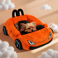 Cama para Perros y Gatos con Forma de Coche, Camas Lavables para Mascotas de Interior, para Cachorros y Gatitos, Sofá Cálido, Caseta Suave y Divertida