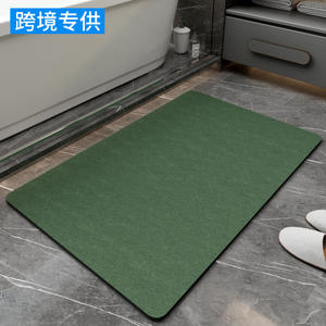 Alfombra de baño de tierra diatomeas, rectangular, de color sólido, de secado rápido, absorbente, antideslizante, para baño, diseño minimalista - Product Image 6