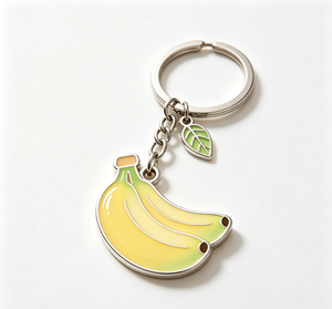 Cute Banana Fruit Keychain Enamel Metal <b>Key</b> <b>Ring</b> <b>Bag</b> Charm Gift Pendant - Product Image 2