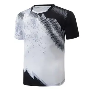 Fully Customized Quick Dry Men's T-Shirts Sublimation Soccer Jersey Team Club Uniform Print Your Name Number Sponsor Logo