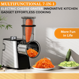 Picadora de Verduras Eléctrica Multifunción de 180W, Bajo Ruido, para el Hogar, Rallador de Queso, Rebanador de Patatas y Verduras para Ensaladas - Product Image 5