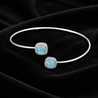 Bracelets en argent 925 de haute qualité pour femmes, bijoux en zircon pour mariage, cadeau, design minimaliste plaqué rhodium