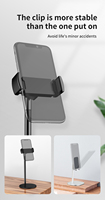 Nouvelle arrivée : support de téléphone flexible en acier carbone réglable à 360 degrés, base lourde et robuste pour table de chevet et bureau