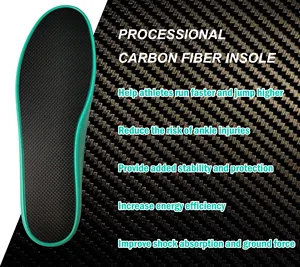 Full Length Carbon Fiber Insole PU High Running Vktry Insole For Basketball