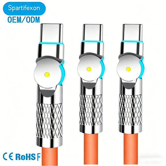 Hot Selling Products 2026 3 in 1 Nylon Liquid Silicone Fast Charger Cable Micro Usb Type C Super Multi Quick Charging Cable