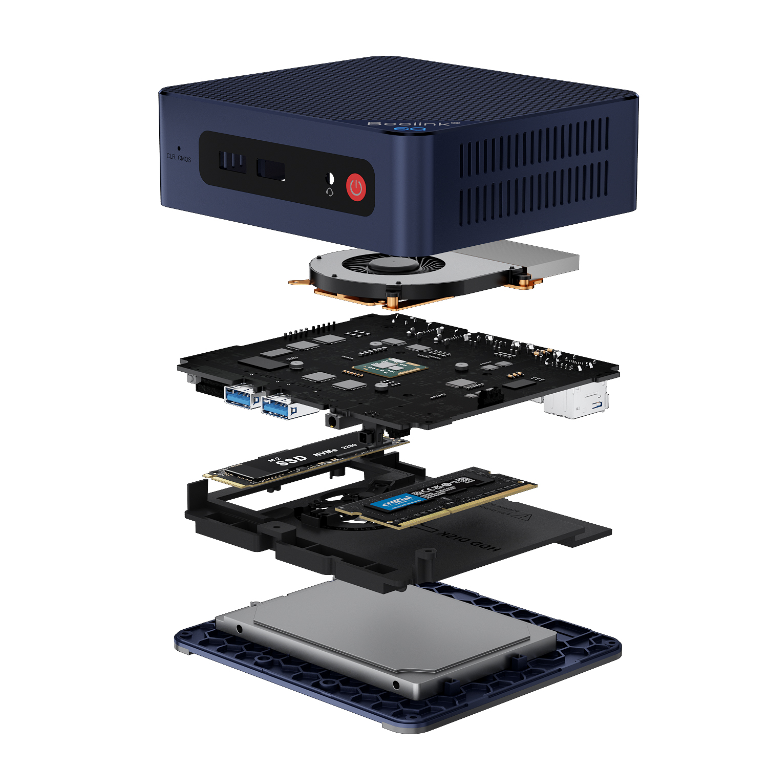 Beelink EQ12 PRO - Mini PC with Intel N305 for Gaming & Business