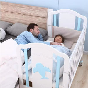 Cuna de Madera Multifuncional 6 en 1 de Alta Calidad Europea Moderna, Cuna Cómoda para Bebés, Muebles para Niños Pequeños, Uso en Hoteles - Product Image 4