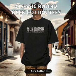 Camisetas Lisas de Algodón Tejido con Cuello Redondo Clásico Casual al por Mayor, Camisetas Personalizadas con Serigrafía para Hombre - Product Image 2