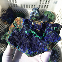 Espécimen de cristal de cuarzo azul rugoso Natural de alta calidad, espécimen Mineral de azurita de piedra cruda para decoración, venta al por mayor