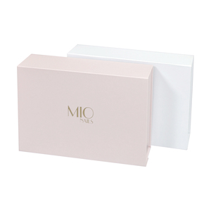 Caja Rígida Blanca de Lujo con Base Rosa Pálido y Marca Personalizada "MIO" OEM ODM Empaque de Alta Gama para Accesorios de Belleza y Moda - Product Image 2