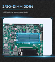 Carte mère H310 2 * DDR4 SO-DIMM Max prise en charge 32GB double affichage Win7 Win10 équipement Linux Lga 1151 Mini carte mère Itx