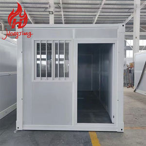 Casa Contenedor de Acero Plegable Lista para Usar, Prefabricada, Temporal, Moderna, con Certificación CE, para Hotel, Almacén, Dormitorio, Campamento, Oficina - Product Image 1