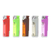 Briquet à butane jetable lumineux en ABS avec batterie incluse - Vente en gros pour usage domestique, magasins de tabac, vente au détail