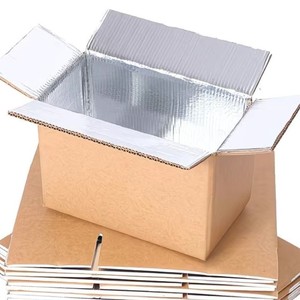 Caja de Cartón Aislante de Aluminio para Cadena de Frío, Caja Plegable de Espuma Aislante para Mariscos, Frutas Frescas, <span class=keywords><strong>Sushi</strong></span>, Gelatina y Alimentos - Product Image 4