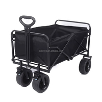 Chariot de Jardin Pliable 80kg à 4 Roues pour Extérieur et Plage, Personnalisable OEM pour Outils, Camping et Randonnée, Vente en Gros