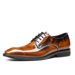 Zapatos Oxford Formales de Estilo Italiano para Hombre, Hechos a Mano con Cordones de Cuero Genuino, Punta Puntiaguda, Transpirables, Antideslizantes y Ligeros - Product Image 3