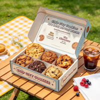 Emballage en carton pliable biodégradable personnalisé en gros pour gâteaux, biscuits, cookies, beignets avec logo et insert