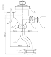 Válvula de Descarga Retardada de Latón Cromado para Urinarios, Montada en la Pared, con Control Manual (Diseño Moderno, Garantía de 2 Años)