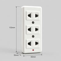 Multiprise industrielle CJYW YW-209 à 3 prises murales, durable, indice de protection IP20, câble de 0,5 m, 220 V, Asie du Sud-Est, Cambodge