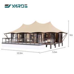 Customized High-quality 1050g PVDF Waterproof Fabric Hotel <strong>Tent</strong> Prefab Steel Houses Family Hotel Lodge <strong>Tent</strong> With Bathroom - Product Image 2