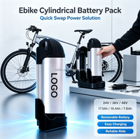 Paket Baterai Lithium E-bike 36V 10.4Ah, Baterai Pengganti untuk Skuter Listrik, Sepeda Komuter Kota, Mendukung Kustomisasi