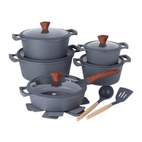 Ensemble de 15 ustensiles de cuisine en aluminium antiadhésifs, résistants au four, compatibles induction, pour professionnels