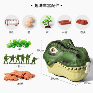 Grand jouet Tyrannosaurus <span class=keywords><strong>Rex</strong></span> réaliste en caoutchouc souple, figurine animale pour garçons - Product Image 2