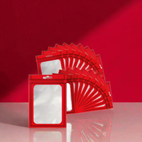 Sacs refermables personnalisés imprimés en gravure, laminés PE/BOPP/PET, avec fenêtre transparente pour le stockage de bonbons et d'aliments