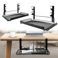 Nouvelle grande boîte de gestion de câbles en maille métallique pour bureau à domicile, organiseur de câbles sous le bureau, pince de rangement pour câbles sous le bureau