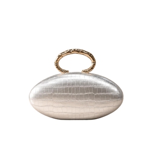 Bolso de Mano de Lujo para Mujer, Estilo Clutch de Piel Sintética con Diseño de Cocodrilo, Elegante Bolso de Noche para Bodas y Fiestas, con Cadena Desmontable - Product Image 6
