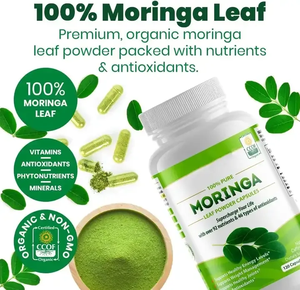 Venda quente OEM/ODM Private Label Orgânico Atacado A Granel <span class=keywords><strong>Moringa</strong></span> Folha Extract Capsule 100% Pure <span class=keywords><strong>Moringa</strong></span> Folha Capsule - Product Image 2