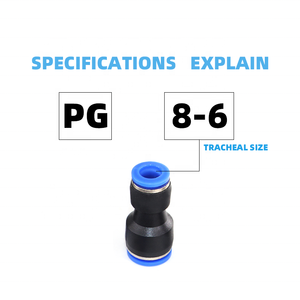 Conector Reductor <span class=keywords><strong>de</strong></span> Tubo Neumático, Acoplamiento Rápido, Tubo <span class=keywords><strong>de</strong></span> Empuje, <span class=keywords><strong>Manguera</strong></span> <span class=keywords><strong>de</strong></span> <span class=keywords><strong>Aire</strong></span> <span class=keywords><strong>de</strong></span> Plástico, Conector <span class=keywords><strong>de</strong></span> Un Toque, Conexión Neumática Reductora - Product Image 6