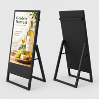 Écran tactile LCD portable ultra-fin de 32 à 43 pouces, support de sol pliable, affichage d'animations pour restaurant/magasin