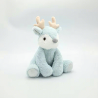 Peluche de renne de Noël Bigsmartfish avec écharpe rouge, logo brodé, rembourrage en nanoparticules de polyester, hauteur 31-50 cm, à partir de 3 ans