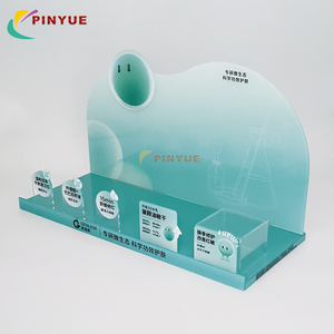 Espositore da banco a gradini in acrilico per smalti, profumi e cosmetici, stand da esposizione per fiere, podio da <span class=keywords><strong>tavolo</strong></span>. - Product Image 1
