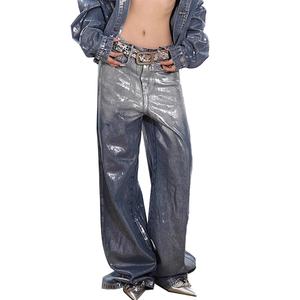 Jeans larges décontractés pour hommes, tendance streetwear, effet graffiti, vente en gros - Product Image 2