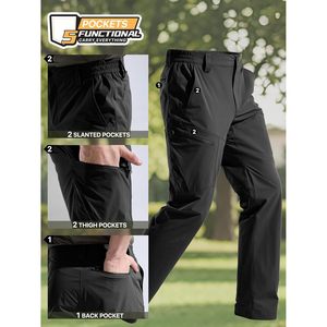 FOXA Mens Waterproof Hiking Pants Lightweight <b>Stretch</b> Cargo Casual Pants With 5 Pockets Spring Summer Autumn - Product Image 6