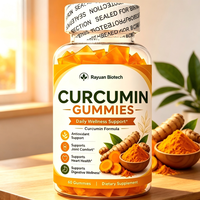 Permen Kunyit Kurkumin Vegan Potensi Tinggi Bebas Gluten Bebas Gula Non-GMO untuk Dukungan Antioksidan