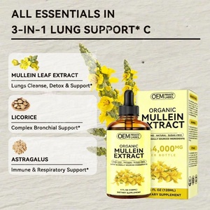Gotas de Gordolobo de Marca Privada para los Pulmones, Suplemento de Extracto de Hoja de Gordolobo - Limpieza Pulmonar y Bronquial, Apoyo a la Salud Respiratoria - Product Image 4