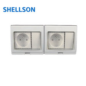 Prise murale extérieure étanche IP55 1 gang française 16A pour salle de bain et <span class=keywords><strong>jardin</strong></span> 250V à montage en surface - Product Image 3