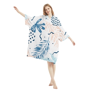 Cozy Custom Women's Nightshirts and <strong>Sleep</strong> Tees Plus Size Modal Short Sleeve Light Knitted <strong>Dress</strong> with Hat Cool Nightdress - Product Image 1