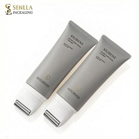 Tube applicateur de massage en plastique personnalisé de 80 ml avec bouchon à vis et bille roulante, tubes vides pour emballage de soins de la peau, sérum pour le corps et lifting du cou